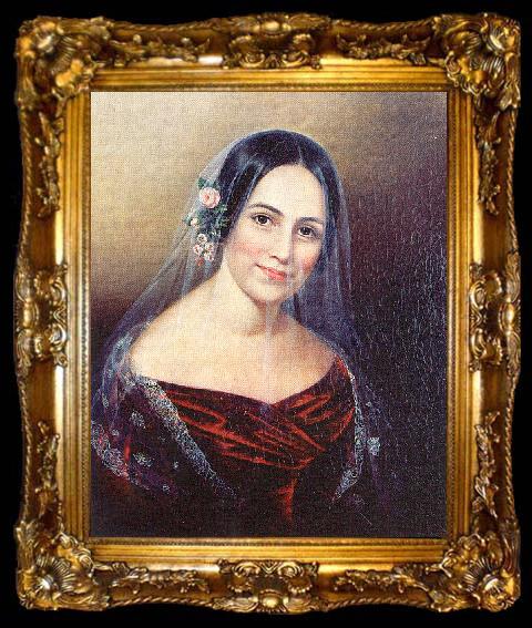 framed  Peale, Sarah Miriam Veil of Mystery, ta009-2